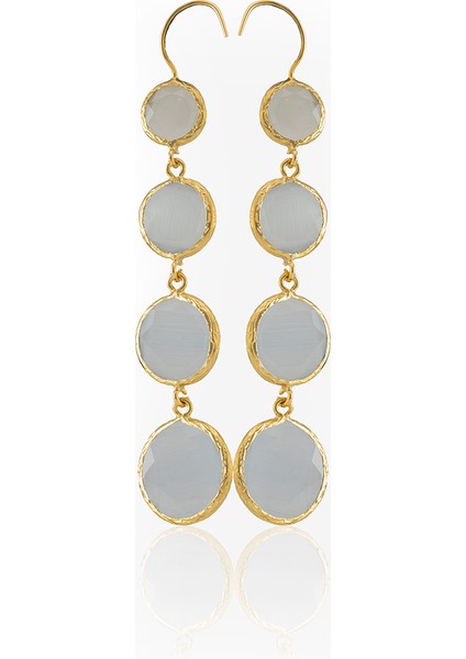 22 Ayar Altın Kaplama Kadın Sallantılı Küpe -El Işçiliği ve Hipoalerjenik Küpe