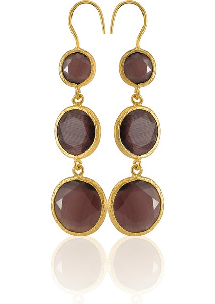 22 Ayar Altın Kaplama Vintage Küpe -El Işçiliği ve Hipoalerjenik Küpe