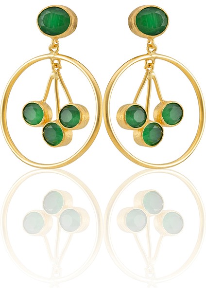 22 Ayar Altın Kaplama Vintage Küpe -El Işçiliği ve Hipoalerjenik Küpe