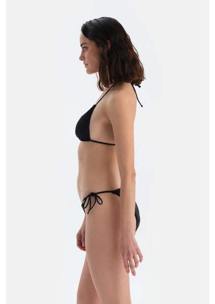 Siyah Spagetti Bikini Alt modelleri