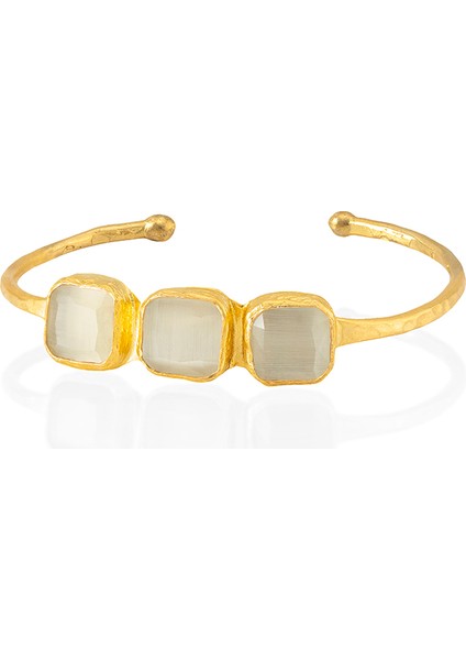 22 Ayar Altın Kaplama Zirkon Taşlı Ayarlanabilir Trend Bilezik