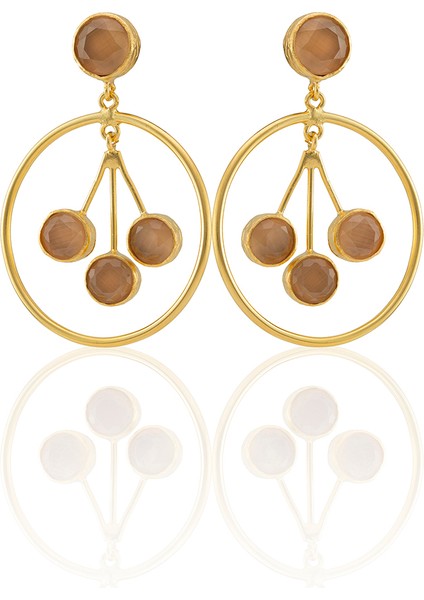 22 Ayar Altın Kaplama Vintage Küpe -El Işçiliği ve Hipoalerjenik Küpe