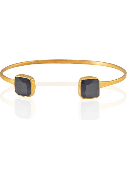 22 Ayar Altın Kaplama El Işçiliği Zirkon Taşlı Kadın Charm Bileklik