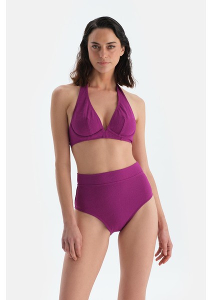 Mor Yüksel Bel Bikini Alt