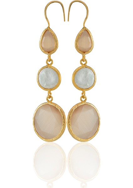 22 Ayar Altın Kaplama Kadın Inci Küpe -El Işçiliği ve Hipoalerjenik Küpe