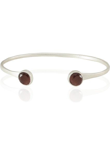 925 Ayar Gümüş Kaplama El Işçiliği Zirkon Taşlı Kadın Charm Bileklik