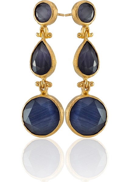 22 Ayar Altın Kaplama Vintage Küpe -El Işçiliği ve Hipoalerjenik Küpe