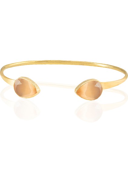 22 Ayar Altın Kaplama El Işçiliği Zirkon Taşlı Kadın Charm Bileklik