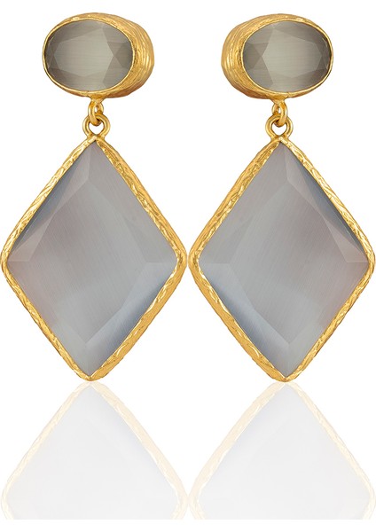 22 Ayar Altın Kaplama Kadın Sallantılı Küpe -El Işçiliği ve Hipoalerjenik Küpe