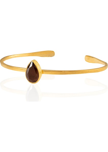 Zirkon Taşlı Ayarlanabilir 22 Ayar Altın Kaplama Bilezik