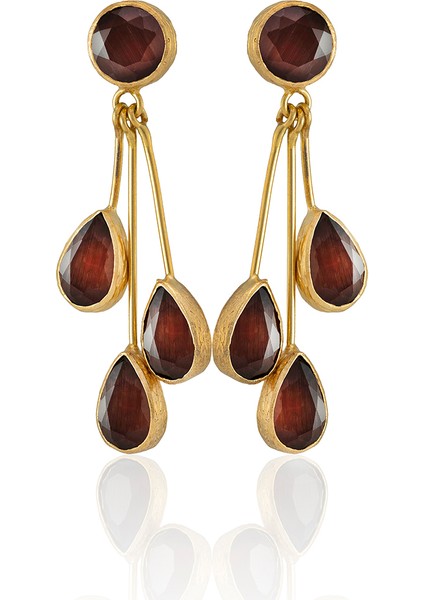 22 Ayar Altın Kaplama Vintage Küpe -El Işçiliği ve Hipoalerjenik Küpe