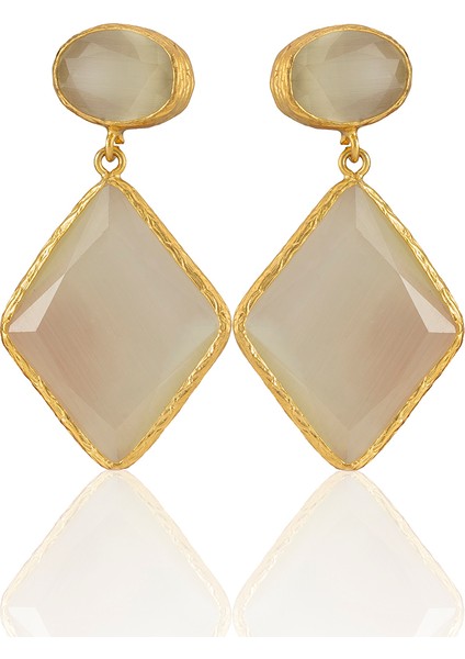 22 Ayar Altın Kaplama Kadın Sallantılı Küpe -El Işçiliği ve Hipoalerjenik Küpe