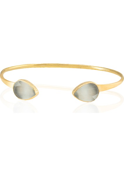 22 Ayar Altın Kaplama El Işçiliği Zirkon Taşlı Kadın Charm Bileklik