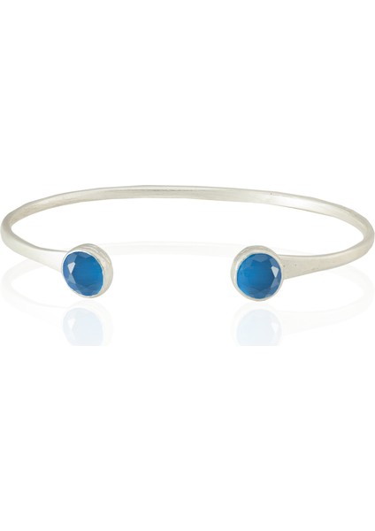 925 Ayar Gümüş Kaplama El Işçiliği Zirkon Taşlı Kadın Charm Bileklik