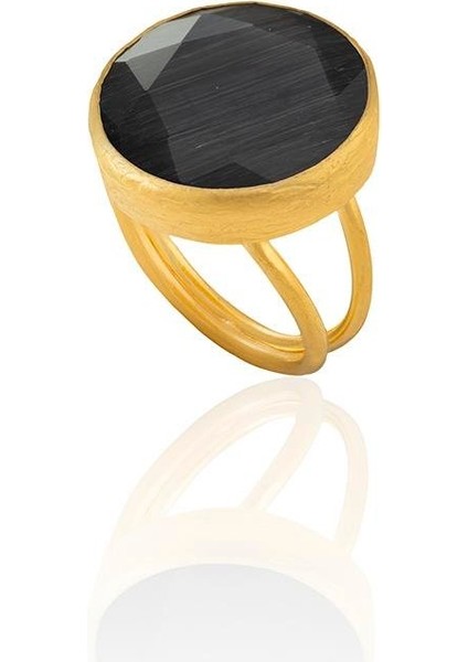 22 Ayar Altın Kaplama Zirkon Taşlı Kadın Otantik Yüzük