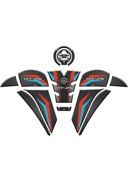 Gogo Yamaha MT25 (2020-2024) Tank Pad Set 010