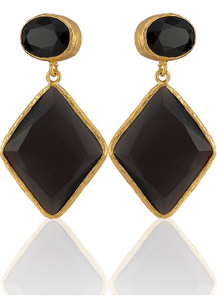 22 Ayar Altın Kaplama Kadın Sallantılı Küpe -El Işçiliği ve Hipoalerjenik Küpe