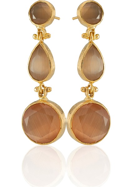 22 Ayar Altın Kaplama Vintage Küpe -El Işçiliği ve Hipoalerjenik Küpe