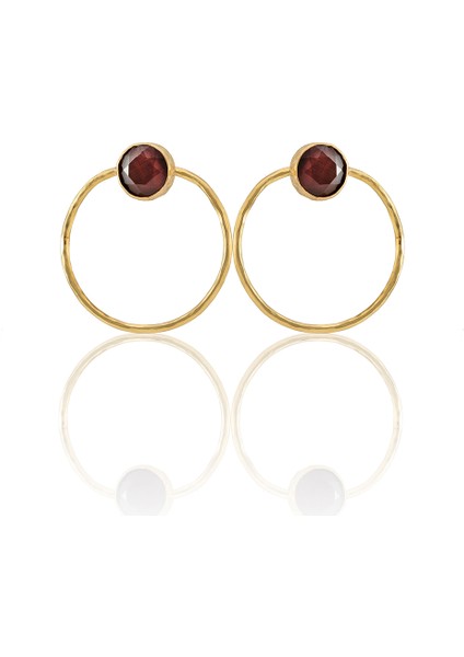 22 Ayar Altın Kaplama Kadın Halka Küpe -El Işçiliği ve Hipoalerjenik Küpe