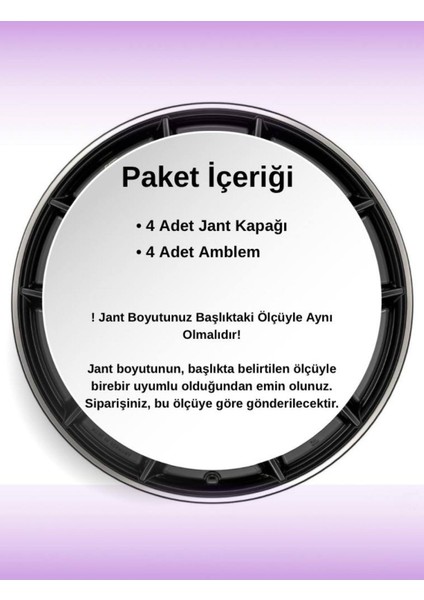 Kia 14 Inç Jant Kapağı Amblemli Gri [4 Adet Kapak] 129 CVL-G442 fırsatları