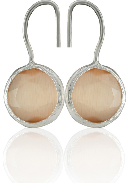 Gümüş Kaplama Kadın Taşlı Küpe -El Işçiliği ve Hipoalerjenik Küpe