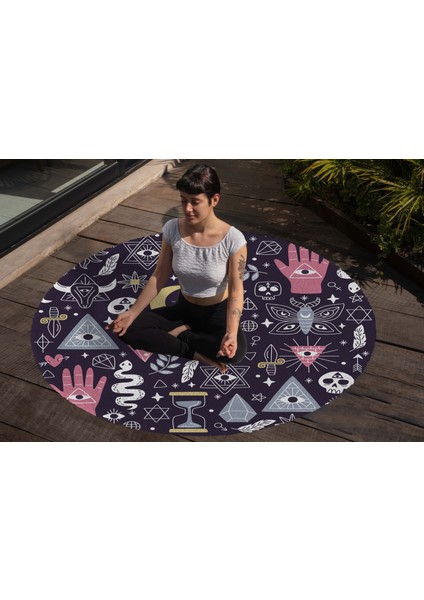 Yoga, Meditasyon,burçlar ve Mandala Temalı, Meditasyon Halısı 94