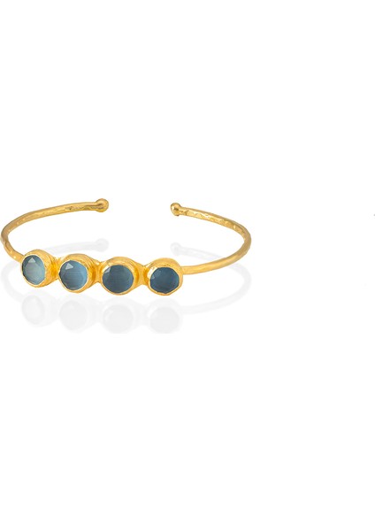 22 Ayar Altın Kaplama Zirkon Taşlı Ayarlanabilir Trend Bilezik