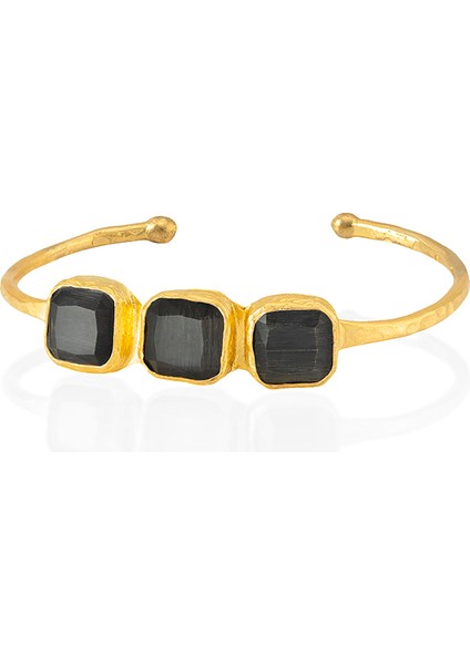 22 Ayar Altın Kaplama Zirkon Taşlı Ayarlanabilir Trend Bilezik