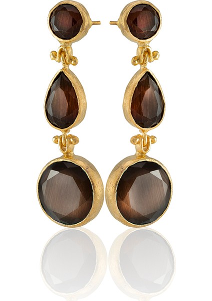 22 Ayar Altın Kaplama Vintage Küpe -El Işçiliği ve Hipoalerjenik Küpe