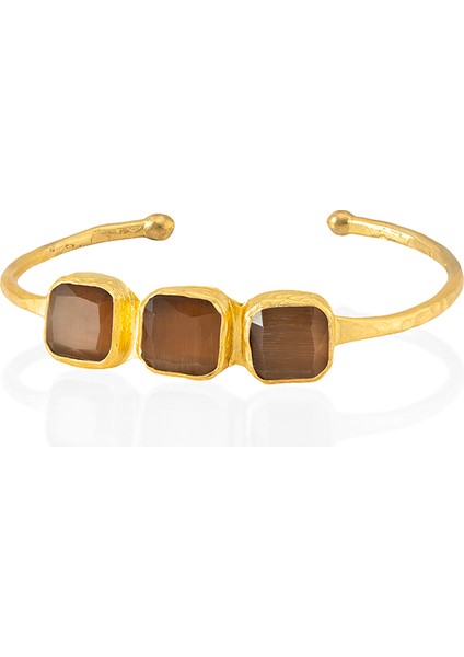 22 Ayar Altın Kaplama Zirkon Taşlı Ayarlanabilir Trend Bilezik