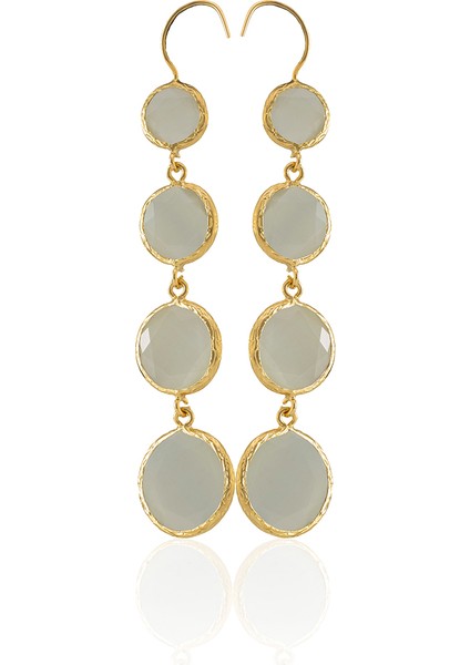 22 Ayar Altın Kaplama Kadın Sallantılı Küpe -El Işçiliği ve Hipoalerjenik Küpe