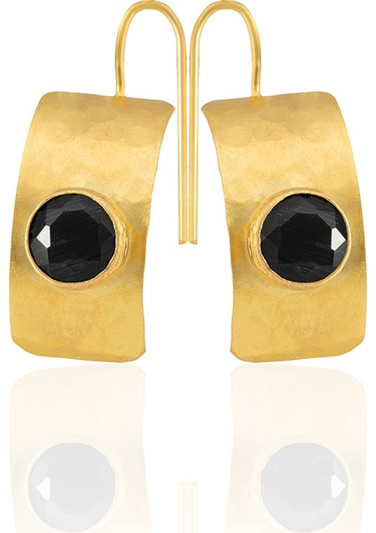 22 Ayar Altın Kaplama Kadın Minimal Küpe -El Işçiliği ve Hipoalerjenik Küpe