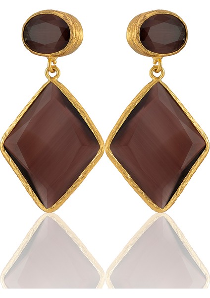 22 Ayar Altın Kaplama Kadın Sallantılı Küpe -El Işçiliği ve Hipoalerjenik Küpe