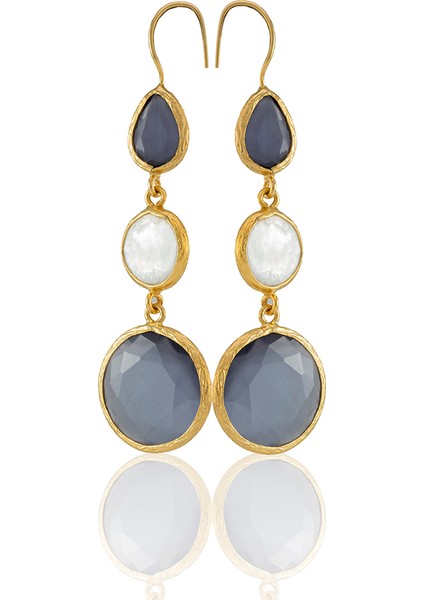 22 Ayar Altın Kaplama Kadın Inci Küpe -El Işçiliği ve Hipoalerjenik Küpe