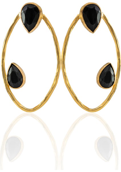 22 Ayar Altın Kaplama Geometrik Küpe -El Işçiliği ve Hipoalerjenik Küpe