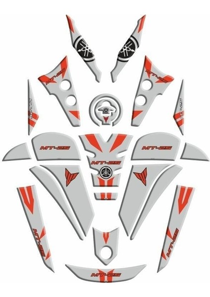 Gogo Yamaha MT25 (2020-2024) Full Tank Pad Set 008