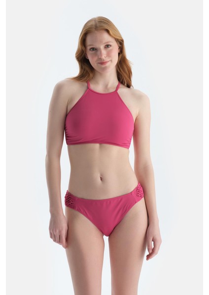Fuşya Halter Yaka Bikini Üst fırsatları