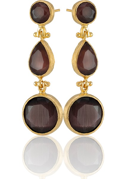 22 Ayar Altın Kaplama Vintage Küpe -El Işçiliği ve Hipoalerjenik Küpe