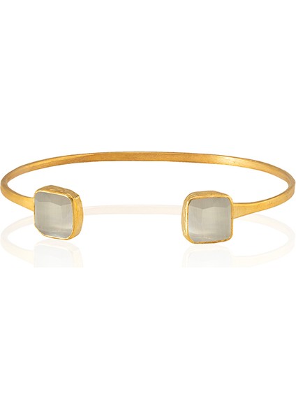 22 Ayar Altın Kaplama El Işçiliği Zirkon Taşlı Kadın Charm Bileklik