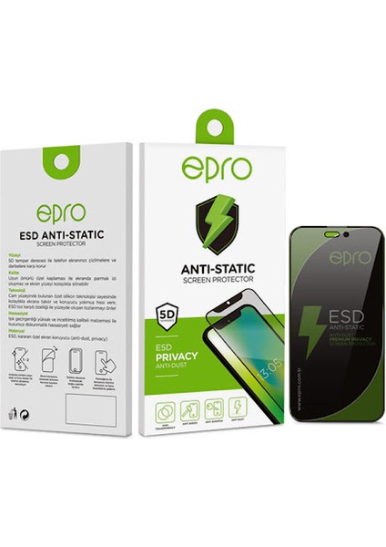 iPhone 8 5d Tam Kaplayan Cam Antistatik Cam Ekran Koruyucu Tamperli Cam - Siyah fiyatları