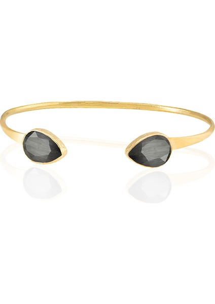 22 Ayar Altın Kaplama El Işçiliği Zirkon Taşlı Kadın Charm Bileklik