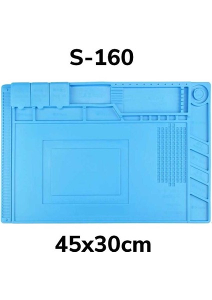 S160 Büyük Telefon Tamir Pedi Isıya Dayanıklı Silikon Mıknatıslı Anti Statik Kokusuz 45X30 cm fiyatları