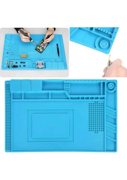 S160 Büyük Telefon Tamir Pedi Isıya Dayanıklı Silikon Mıknatıslı Anti Statik Kokusuz 45X30 cm fırsatları