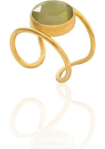 22 Ayar Altın Kaplama Kadın Zirkon Taşlı Yüzük