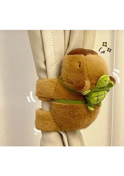 Cabypara Kapibara Peluş Kola Sarılan Bileklik Oyuncak Araç Çok Amaçlı Aksesuar