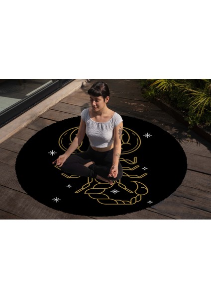 Yoga, Meditasyon,burçlar ve Mandala Temalı, Meditasyon Halısı 36