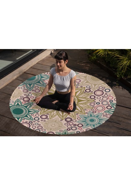 Yoga, Meditasyon,burçlar ve Mandala Temalı, Meditasyon Halısı 04