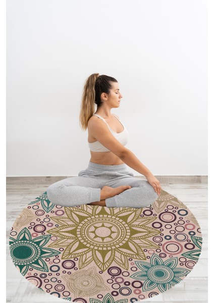 Yoga, Meditasyon,burçlar ve Mandala Temalı, Meditasyon Halısı 04