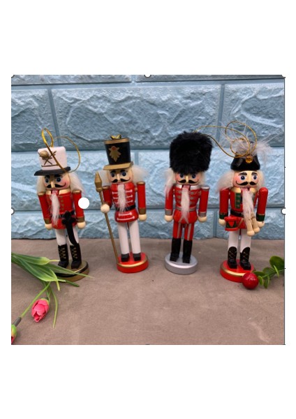Kurşun Asker Ahşap Dekoratif Eşya (4lü Set 13CM)