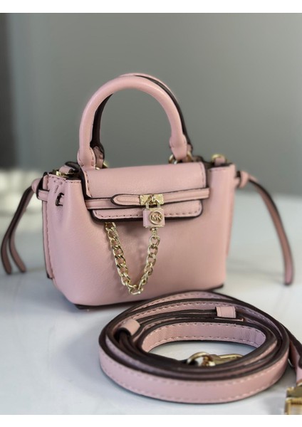 Ünlü Marka Model Kadın Pembe El ve Omuz Çantası Mini Boy